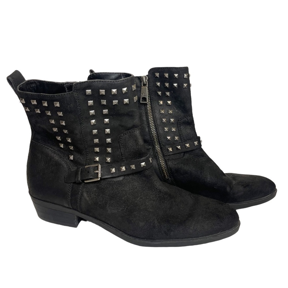LAUREN Ralph Lauren Studded Booties Leather Moto Size 10